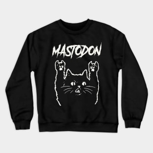 mastodon and the cat Crewneck Sweatshirt